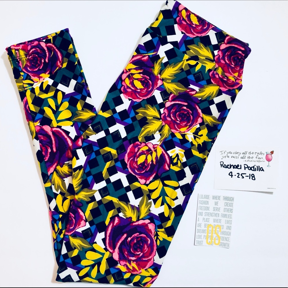 LuLaRoe legging Rose trellis